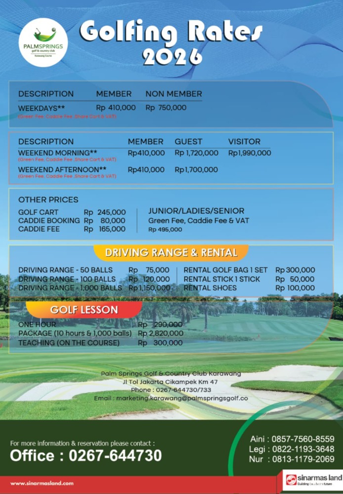 Golfing Rate 2026